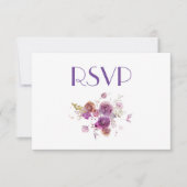 Schöne Aquarellfarbe Lila Blumenpracht UAWG Einladung (Vorderseite)