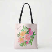 Schöne Aquarellfarben-Blume auf Elfenbein Tasche (Vorderseite)