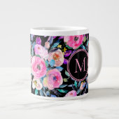 Schöne Aquarellfarben-Blume Jumbo-Tasse (Vorderseite Rechts)