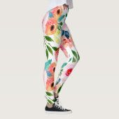 Schöne Aquarellfarben-Blume Leggings (Rechts)