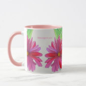 Schöne Aquarellfarben Blume pinkeln personalisiere Tasse (Links)