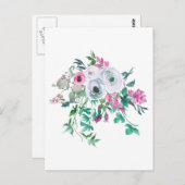 Schöne Aquarellfarben Blume Postkarte (Vorne/Hinten)