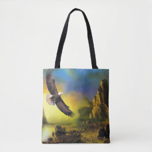 Schöne Aquarellfarben, die Adlerszene Tasche