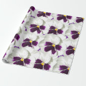 schöne Aquarellfarbensammlung weißer Stiefmütterch Geschenkpapier (Ungerollt)