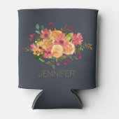 Schöne Aquarellgestaltung Blume Dosenkühler (Vorderseite)