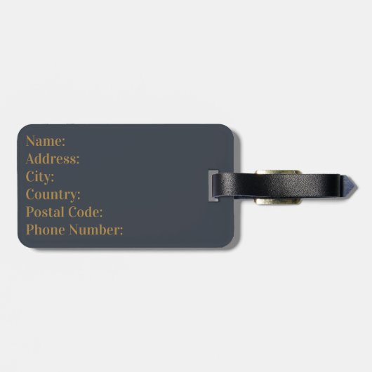 Schöne Aquarellgestaltung Blume Gepäckanhänger (Rückseite horizontal)