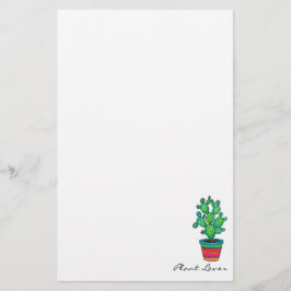 Schöne Aquarellkaktus in schöner Quelle Briefpapier