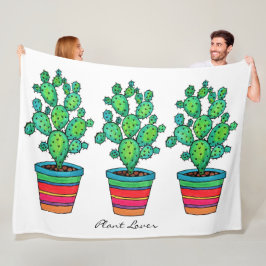 Schöne Aquarellkaktus in schöner Quelle Fleecedecke