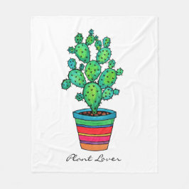 Schöne Aquarellkaktus in schöner Quelle Fleecedecke