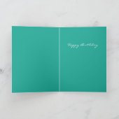 Schöne Aquarellkaktus in schöner Quelle Karte (Innenseite)