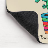 Schöne Aquarellkaktus in schöner Quelle Mousepad (Ecke)