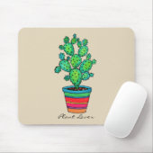 Schöne Aquarellkaktus in schöner Quelle Mousepad (Mit Mouse)