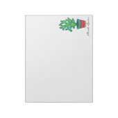 Schöne Aquarellkaktus in schöner Quelle Notizblock (Rotiert)