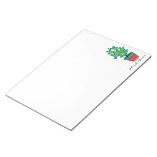 Schöne Aquarellkaktus in schöner Quelle Notizblock