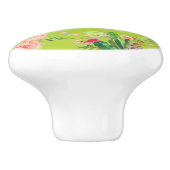 Schöne Aquarellkaktus Keramikknauf (Seitenansicht)