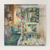 Schöne Aquarellküche Puzzle (Horizontal)