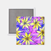 Schöne Aquarellkunst Handgemalt Lila Magnet (Vorderseite/Rückseite)