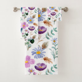 Schöne Aquarellkunst Weiblich aussehen Badhandtuch Set