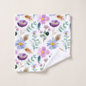 Schöne Aquarellkunst Weiblich aussehen Badhandtuch Set (Waschlappen)