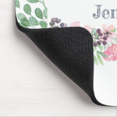 Schöne Aquarelllavender-Blume personalisiert Mousepad (Ecke)