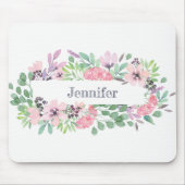 Schöne Aquarelllavender-Blume personalisiert Mousepad (Vorne)