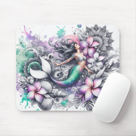 Schöne Aquarellmaid Mousepad (Mit Mouse)
