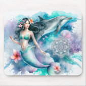 Schöne Aquarellmaid Mousepad (Vorne)