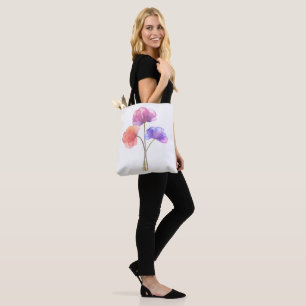 Schöne Aquarellmalerei auf Blume Tasche