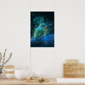 schöne Aquarellmalerei mit Kolibris Poster (Küche)