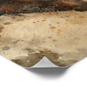 schöne Aquarellmalerei mit Pferdekopf Poster (Ecke)