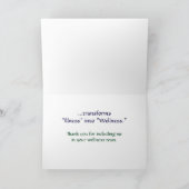 Schöne Aquarellmassage Acupuncture Client Dankeskarte (Innenseite)