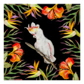 Schöne Aquarellmücke mit Perrot zeichnend Poster (Vorderseite)