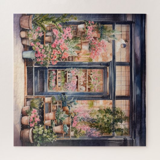 Schöne Aquarellmühle Puzzle (Horizontal)