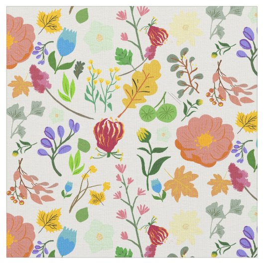 Schöne Aquarellmuster-Wildblume Stoff (Nahaufnahme)