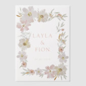 Schöne Aquarellrahmen für die Blume Pergament Einladungen (Vorderseite)