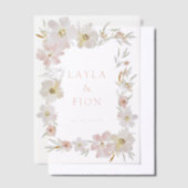 Schöne Aquarellrahmen für die Blume Pergament Einladungen (Versetzt)