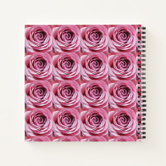 Schöne Aquarellrosa Blume Notizblock (Rückseite)