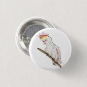 Schöne Aquarellsittich-Papagei Hand zeichnend Button (Vorne & Hinten)