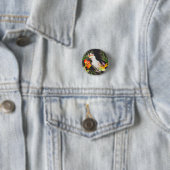 Schöne Aquarellsittich-Papagei Hand zeichnend Button (Beispiel)