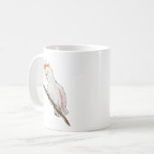 Schöne Aquarellsittich-Papagei Hand zeichnend Kaffeetasse (Vorderseite Links)