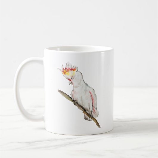 Schöne Aquarellsittich-Papagei Hand zeichnend Kaffeetasse (Links)