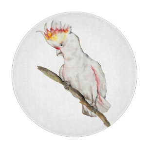 Schöne Aquarellsittich-Papagei Hand zeichnend Schneidebrett