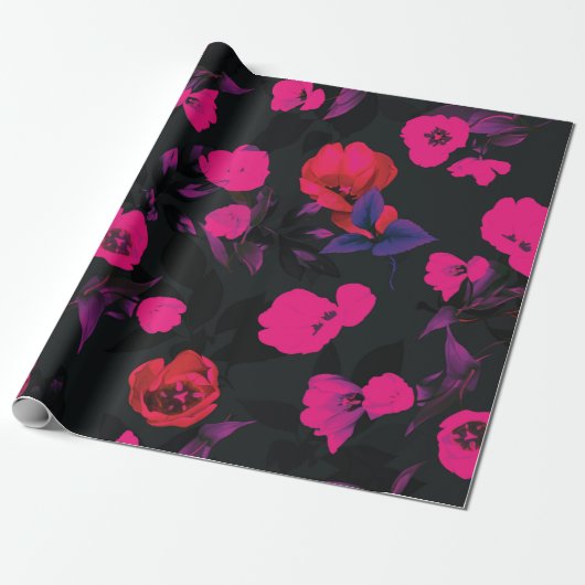 Schöne Aquarelltuppchen Blume nahtlos pattern Geschenkpapier (Ungerollt)