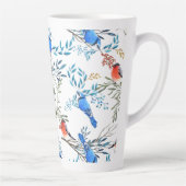 Schöne Aquarellvögel und Foliage Muster Milchtasse (Rechts)