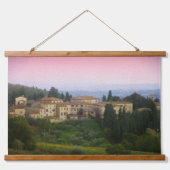 Schöne Aquarellwirkung Toskana Italien Wandteppich Mit Holzrahmen (Vorne)