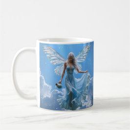 Schöne Aquarius Fairy in den Wolken Kaffeetasse