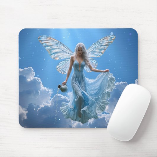 Schöne Aquarius Fairy in den Wolken Mousepad (Mit Mouse)