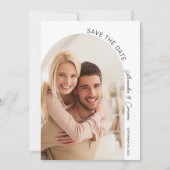 Schöne Arch 2 Fotos Moderne Schrift Save The Date (Vorderseite)