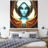 Schöne arcturian Woman Leinwanddruck (Insitu (Schlafzimmer))