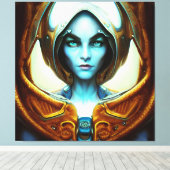 Schöne arcturian Woman Leinwanddruck (Insitu (Holzboden))